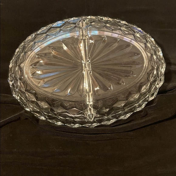 vintage Fostoria divided serving dish - Picture 2 of 2